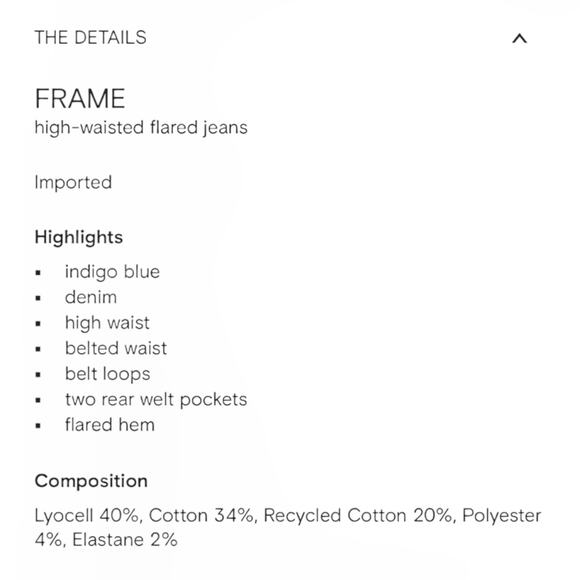 New $228 FRAME D-Belt High Waist Flare Jeans Wide Leg Denim Indigo Blue Bootcut - Picture 3 of 16